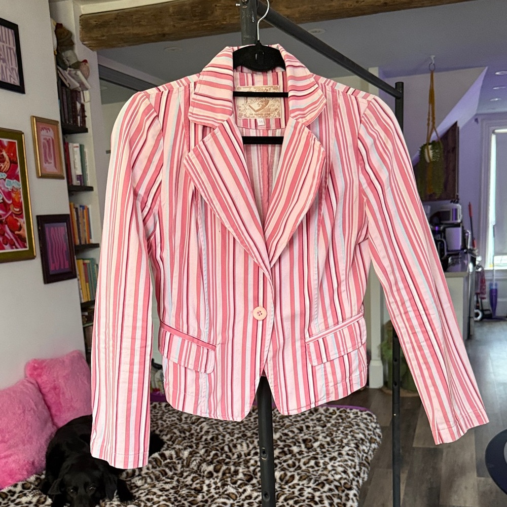 Striped Pink blazer